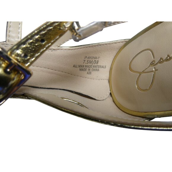 Jessica Simpson Women's Gold Heels JP-AYCEVA-T Size 7.5 - Picture 8 of 9